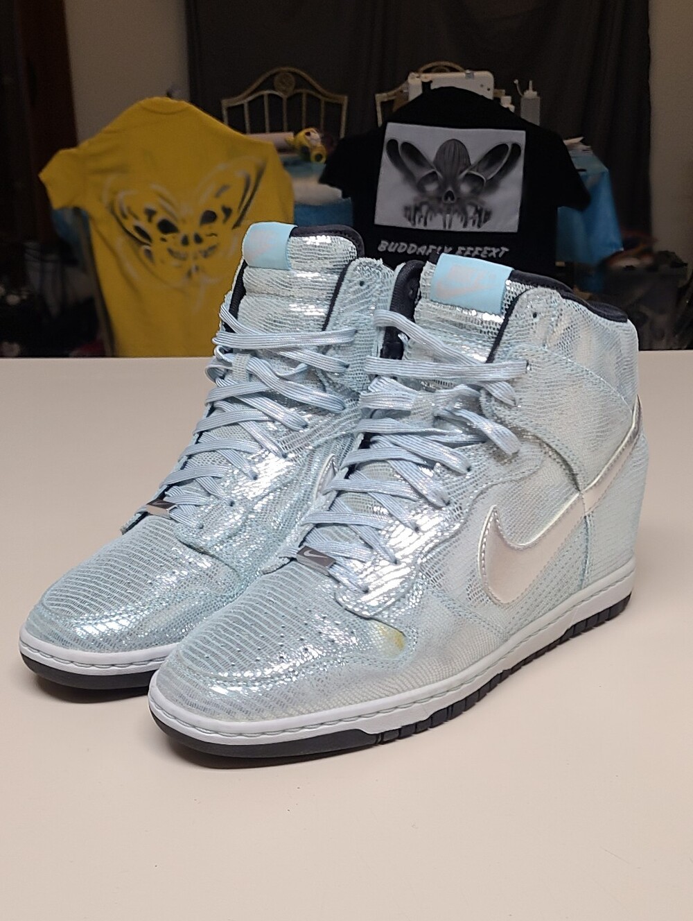 Nike Dunk Sky Hi QS Disco Ball casual wedge skateboard sneakers size 10